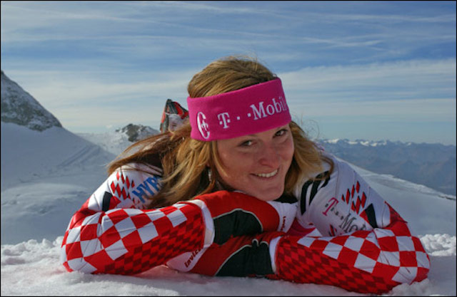 Janica Kostelić eternalized in 2002 at Salt Lake City Winter Olympics