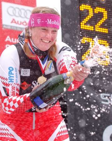 (E) Janica Kostelic is back with a win in Colorado